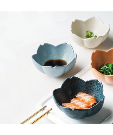 Fruit Bowl Snack Containers Soy Sauce Set Flower Shape Ceramic Appetizer Plate Dipping Bowl Mini Condiment Bowl Soy Sauce Vinegar Snack Salad Olive Oil Breakfast Bowls (Color : D) (A) - Buy Online on GoSupps.com