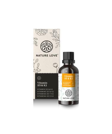 Vitamin D3 + K2 (50ml) - highly bioavailable by original K2Vital 99.7% All -Transfte 1000 I.E. Vitamin D3 per drop (1700 drops with vitamin D + vitamin K) - in MCT oil - high
