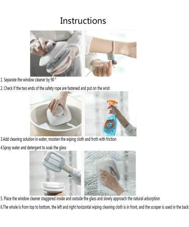 Window Cleaner Wipers Double Side Glass Cleaner Window Clean Brush Window Cleaner Glider Washing Brush Equipment Glass Wiper Cleaning Tool 15-24Mm (Pink) - Buy Online on GoSupps.com