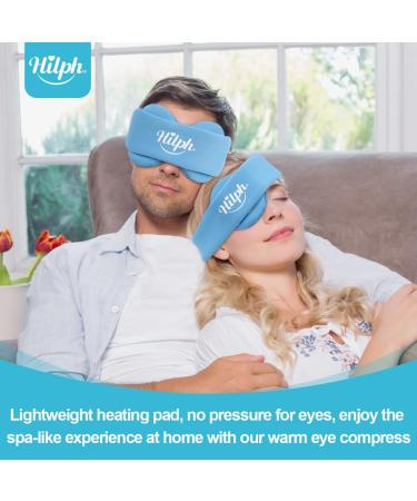 Hilph Heated Eye Mask for Dry Eyes Microwave Activated Warm Eye Compress for Dry Eyes Blepharitis & Stye Eye Treatment Microwave Eye Mask Moist with Pastable Inner Pack for Puffy Eyes Blue-removable - Buy Online on GoSupps.com