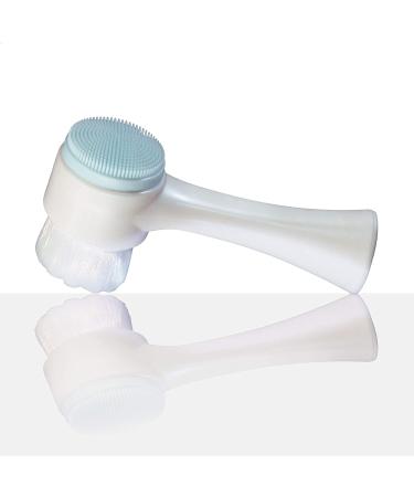 THi 2 in 1 Facial Cleansing Brush Set - Double Sided Manual Face Exfoliator for Deep Cleansing and Skin Care Massage - Gentle Exfoliating Brushes for Face - Buy Online on GoSupps.com
