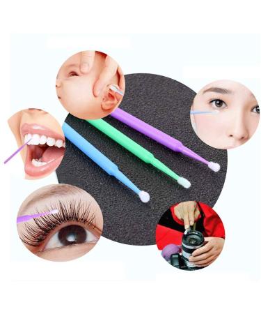 300 Disposable Microbursten Eyelash Extensions - Light Blue Pink & Deep Purple for Makeup & Dental Cleanliness - Buy Online on GoSupps.com