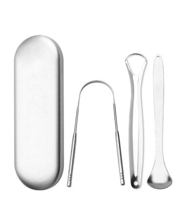 Stainless steel tongue tongue tongue tongue cleaner tongue tongue tongue tongue scrap set stainless steel tongue scraps fresh breath cleaning coated tongue toothbrush oral care tools