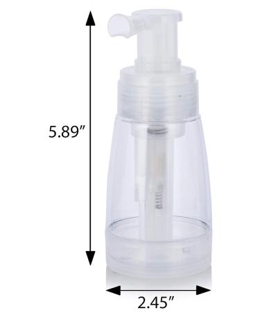 Clear Powder Spray PET Bottle with Locking Nozzle 6 oz / 180 ml + Label - Buy Online on GoSupps.com
