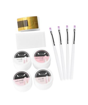Healeved 1 Set Manicure Extension Set Polish Kit Manicure Brush Manicure Tool Kit De Manicura Armour Cards Acrylic Forms Extension Brush Manicure Accessory Extension Nail Abs 59x35cm Assorted Color