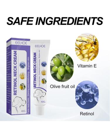 2PCs Retinol Neck Cream | Anti-Aging Moisturizer & Skin-Tightening Collagen Formula for Double Chin - Buy Online on GoSupps.com