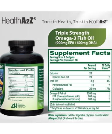 Omega 3 Fish Oil high protency 180 ct - Buy Online on GoSupps.com