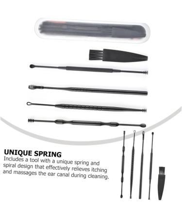Outanaya Ear Cleaning Kit Ear Tool Set Spring Spiral Design for Earwax Removal Skid-Resistant Ergonomic Handle - Buy Online on GoSupps.com