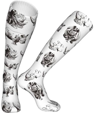 Rhino Compression Socks for Men & Women 15-20 mmHg Support for Athletic Running & Cycling | Boost Circulation - Buy Online on GoSupps.com