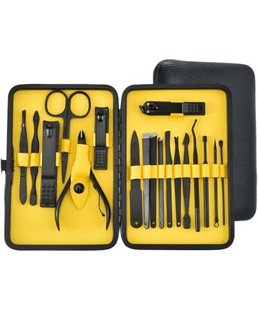 ZSLBMD 18-Piece Black Nail Clipper Set Manicure Clipper Beauty Set 15.5*8CM Svart - Buy Online on GoSupps.com