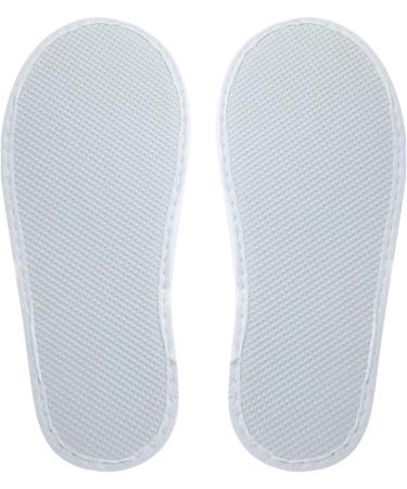 Juvale 24 Pairs Disposable House Slippers for Guests - Bulk Pack for Hotel, Spa, Shoeless Home - White Closed Toe (US Men Size 10, Women Size 11) - Buy Online on GoSupps.com