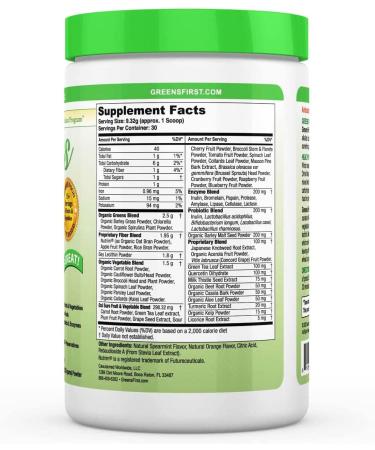 Greens First Original - Premium Superfood Powder (9.95 oz  282 g) for Optimal Health - Buy Online on GoSupps.com