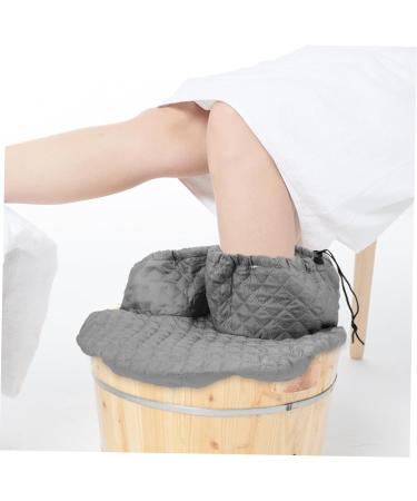 FRCOLOR Thermal Insulation Foot Bath Cover Bucket Holder Foot Bucket Protector Sauna Foot Bath Accessory Bucket Sleeve Dual Bucket Foot Basin Cover Foot Soaking Dual Basin Cover 26.00X26.00X15.00CM Grey - Buy Online on GoSupps.com