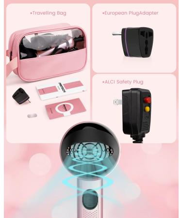 Dual Voltage Travel Hair Dryer - Lightweight Compact 1000W Blow Dryer with European Plug - Perfect for Women & Kids International Travel - Buy Online on GoSupps.com