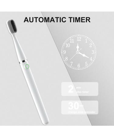 Sonic Electric Toothbrush with 6 Brush Heads - Rechargeable Waterproof Travel-Friendly 2-Minute Timer for Adults - Buy Online on GoSupps.com