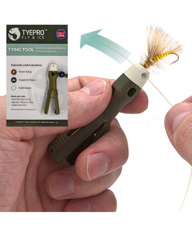 TYEPRO Fly & Ice Knot Tying Fishing Tool/Grip, Thread Line, Tie Knot, Clip