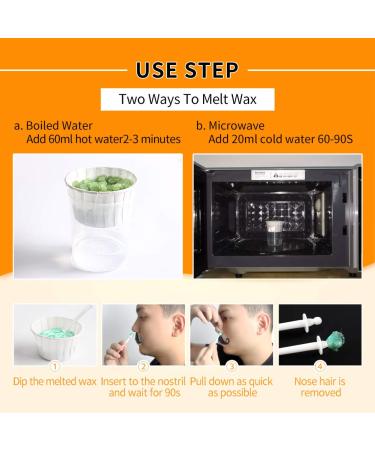 Nose Wax Kit for Men and Women - Nose Hair Removal Wax Set with 50g Wax, 20 Applicators, 10 Wax Pods, Measuring Cup, and Moustache Stencils - Buy Online on GoSupps.com