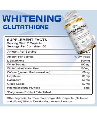 Best Glutathione Skin Whitening Pills Natural Anti-Aging Supplement For Beauty - Buy Online on GoSupps.com