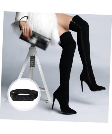 FRCOLOR Women's Knee High Boots Anti-Slip Elastic Straps Set | Adjustable Boot Straps for Secure Fit & Anti-Drop Solution | Long Barrel Polyester Stickers for High Boots - Buy Online on GoSupps.com