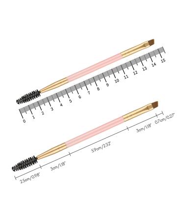 Set of 3 Eyebrow Brushes for Brow Powders, Waxes, Gels - Spoolie and Angled Eye Brow Brush Set (Multi-colored) - Buy Online on GoSupps.com