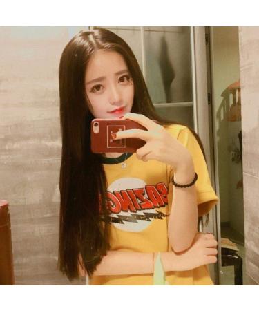 Shop Women's Long Straight Hair Bangs Wig - Natural Black & Light Brown | Explosion Models - Buy Online on GoSupps.com