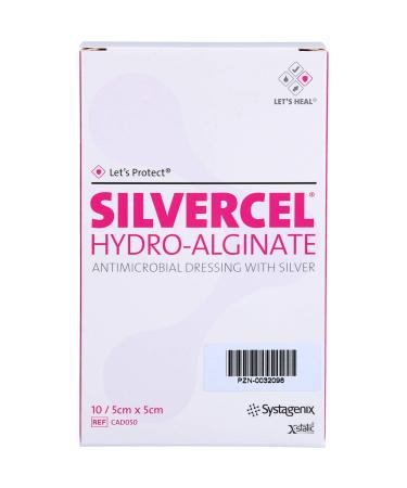 Silvercel Hydroalginate dressing 5x5cm 10 pcs
