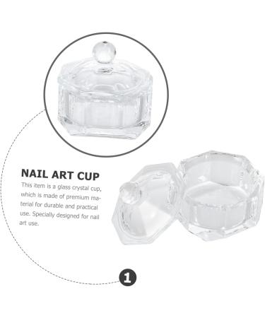 minkissy Nail Art Crystal Cup Candy Bowl Monomer Dish Crystal Liquid Nail Dish Manicure Mini Dappen Dish Nail Glitter Holder Acrylic Powder Holder Nail Powder Cup Dish Storage Box Glass 6X6cm Transparent - Buy Online on GoSupps.com