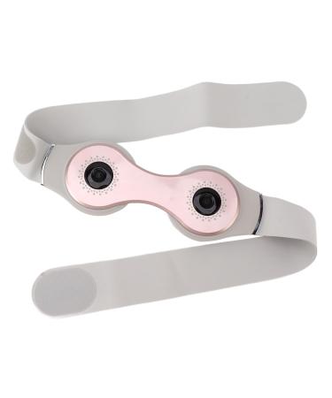 Multifunctional vibration heat massage device with remote infrared therapy adjustable size for the waist and belly excellent plastic material (rose gold)