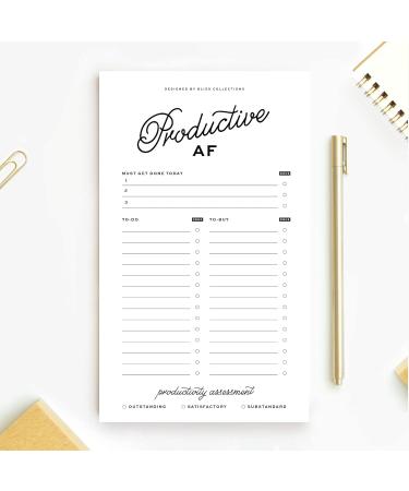 Bliss Collections To Do List Notepad - Productive AF Magnetic Weekly & Daily Planner for Organizing Grocery Lists Appointments & Reminders | 4.5x7.5 (50 Sheets) - International Shipping Available - Buy Online on GoSupps.com
