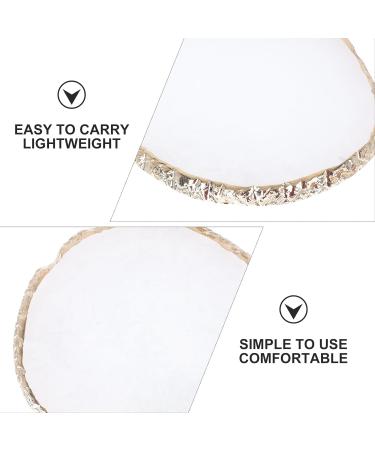 Plaque de Manucure en R sine Blanche Bord Dor Palette de M lange pour Vernis Ongles Assiette pour Nail Art et Pr sentation D' chantillons Accessoire D coratif pour Manucure - Buy Online on GoSupps.com
