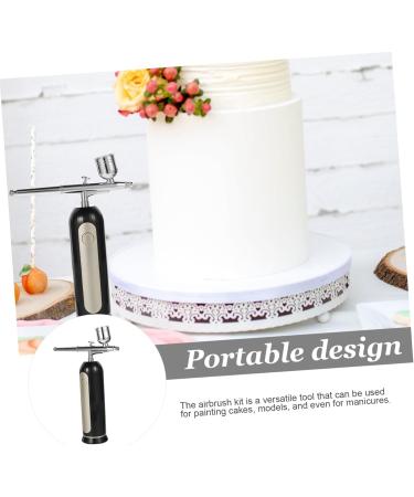 Healeved 1 Set Nail Kit Black Aluminum Alloy Abs Cake Airbrush Kit Air Brush - Buy Online on GoSupps.com