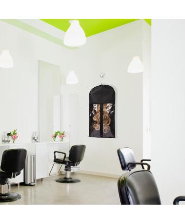 Wig Bag Hair Extension Holder Wig Storage Bag with Hanging Hanger Human Hair Wig Storage Bag Hair Storage Organizer for Multiple Wigs Portable Wig Travel Bag Style Hair Black - Buy Online on GoSupps.com