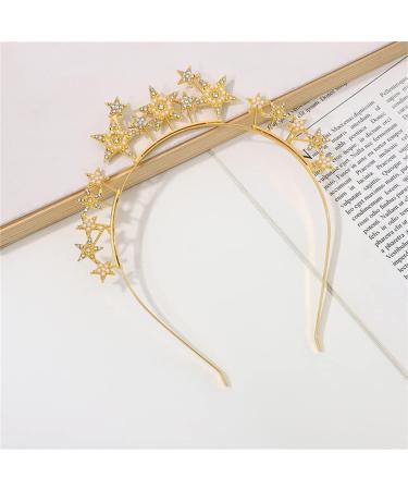 TQUXNGA Glinting Crystal Headband Hair Hoop for Pageant Prom Bridal Wedding Bridal Wedding Hair Accessories Gold - Buy Online on GoSupps.com