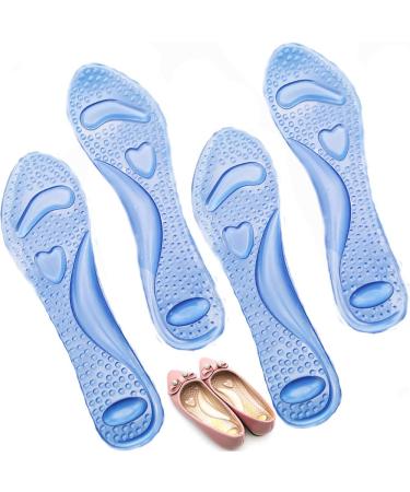 High Heel Insoles Inserts 3/4 Gel Cushion Pads Relief Pain Support Shoe Insole Flat Soles for Women (A)