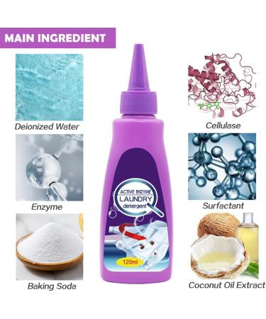 Active Enzyme Laundry Stain Remover Garment Stubborn Stain Cleaner Oil Remover Clothes Stain Remover Cleaner Emergency Stain Rescue Stain Remover 120ml - Buy Online on GoSupps.com