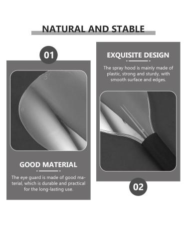 Beavorty Clear Mask Face Spray Guard 4Pcs Hair Spray Plastic Hairspray Masks Water Proof Plastic Shield Transparent Salon Hairdressing Shield for Face Eyes Supplies Shaper Hairspray Clear Face Mask - Buy Online on GoSupps.com