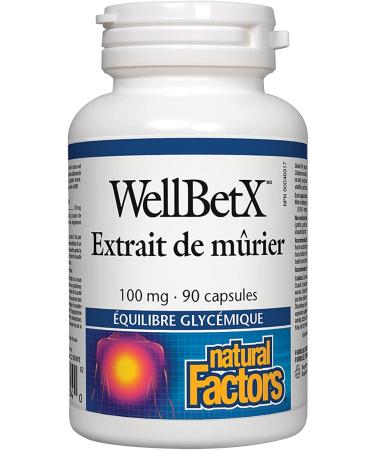 Natural Factors WellBetX Mulberry Extract 100 mg - 90 Capsules for Blood Sugar Support - Buy Online on GoSupps.com