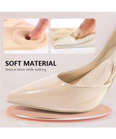 Metatarsal Pads for Women - Forefoot High Heel Shoe Inserts Thickened Anti-Sliding Cushions 4 Pairs (Black + Beige - Buy Online on GoSupps.com