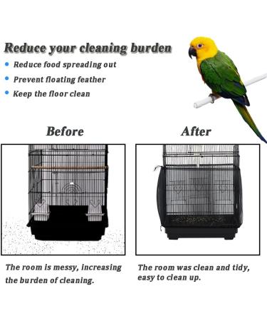 SYOOY Birdcage Cover Seed Catcher | Universal Nylon Mesh Parrot Cage Net Skirt Guard | Extra Large for Round & Square Cages | Black - Buy Online on GoSupps.com