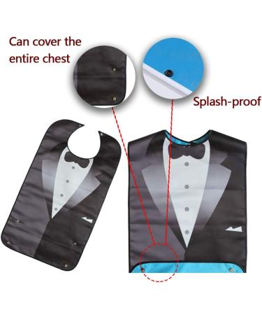 Waterproof Adult Bib: Reusable Clothing Apron for Dining - Fun and Functional - Buy Online on GoSupps.com