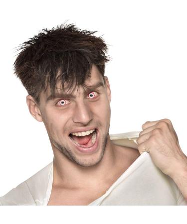 Boland 40014 Psycho Red Coloured Contact Lenses - Prescription-Free Monthly Lenses (2 Pieces) for Stunning Eye Transformation - Buy Online on GoSupps.com