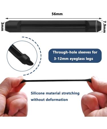 6 Pairs Silicone Glasses Ear Pads & Hooks | Anti-Slip Ear Pillows for Comfort - Black & White - Buy Online on GoSupps.com