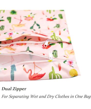 FenFang Wet Bag Wet Dry Bags for Cloth Diapers Nappy Daycare Organiser Storage Bags Waterproof Washable Reusable Zipper Bag (Pink) - Buy Online on GoSupps.com