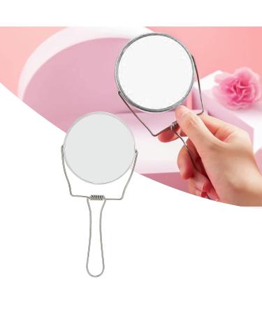 Mini 360 Aluminum Frame Silver Vanity Mirror with Stand - Ideal for Office, Dormitory, Women and Men - Buy Online on GoSupps.com