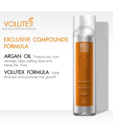 Rocco Donna Dry Shampoo Spray - Oil Absorbing Volumizing Complex - 7 oz | Refresh Your Hair Anytime Anywhere - Buy Online on GoSupps.com