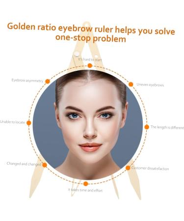 KALLORY 3 Pcs Second Generation Scale Metal Dies Printable Eyebrow Stencils Eyebrow Drawing Tool Make up 25x5x0.6cmx3pcs Goldenx3pcs - Buy Online on GoSupps.com