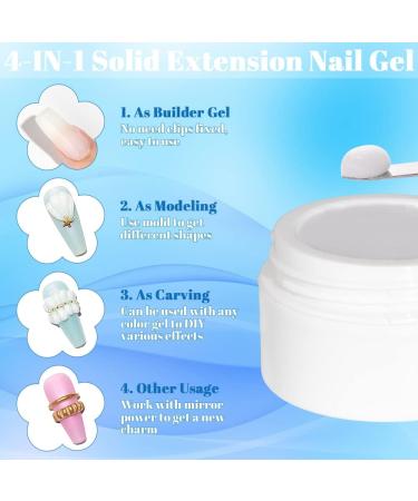 MIZHSE White Non-Stick Builder Gel for DIY Nail Extensions - Lamp Cure Required - Buy Online on GoSupps.com