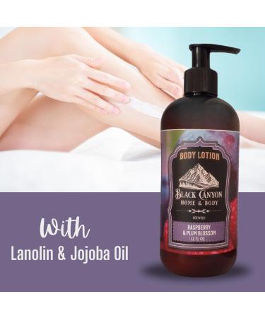 Black Canyon Raspberry & Plum Blossom Scented Body Lotion with Lanolin and Jojoba Oil 12 Oz (2 Pack) - Buy Online on GoSupps.com