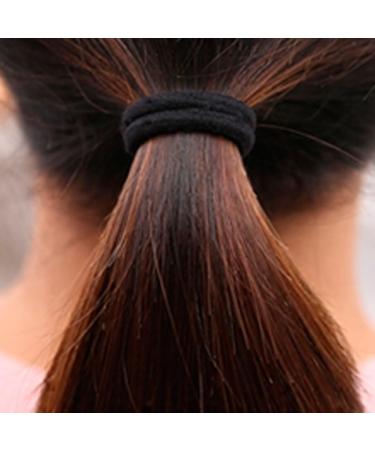 H&S 100 Elastic Hair Bands 4mm - No Metal Hair Ties for Women, Girls, Kids, Men - Black - Buy Online on GoSupps.com