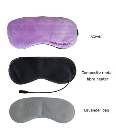 Heated Eye Mask - USB Steam Warm Compress for Puffy Eyes & Dry Eye Relief (Violet) - Buy Online on GoSupps.com